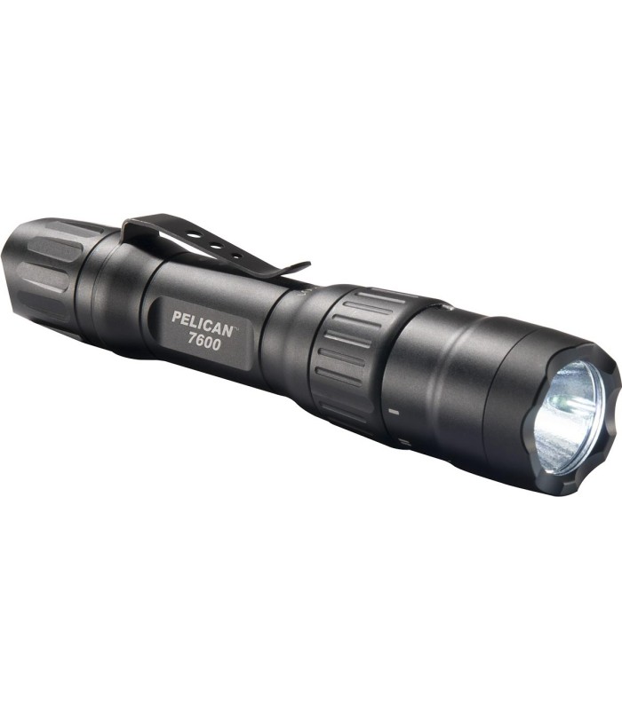 Pelican 7600 Tri-Colour Rechargeable LED Tactical Flashlight (Black)