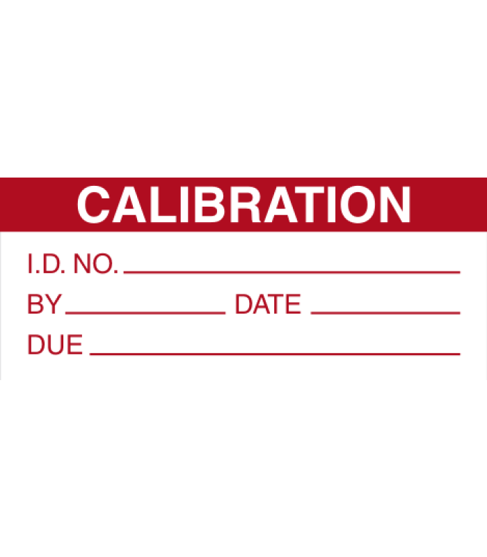 Standard Calibration Labels Red 5353C-R