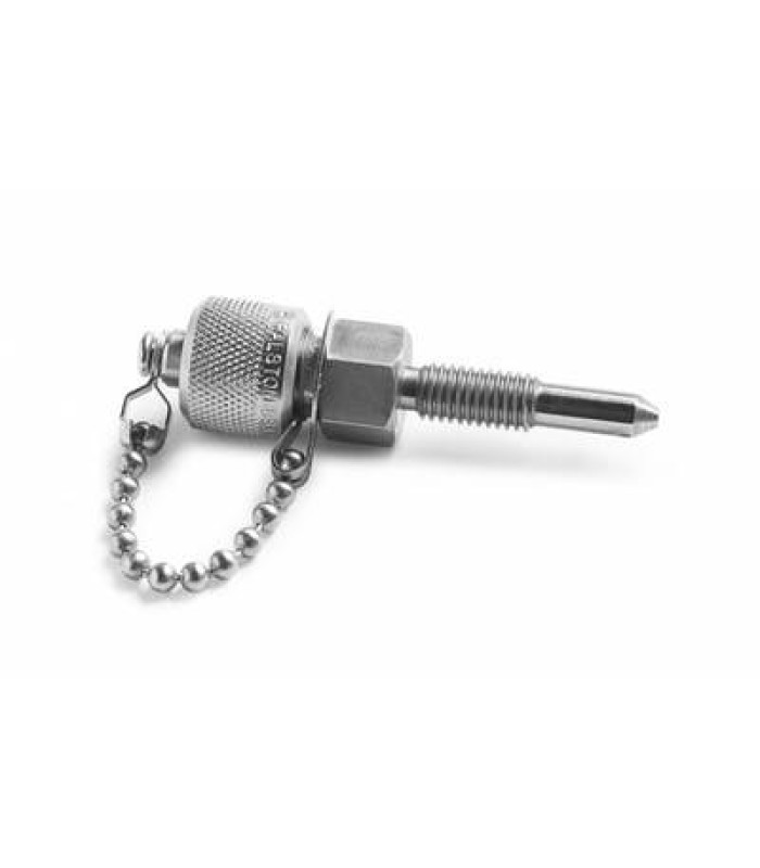 Ralston QTFT-EHS0 DP Transmitter Adapter QTM to M8 x 1.25 Male Bleed Plug with Cap and Chain
