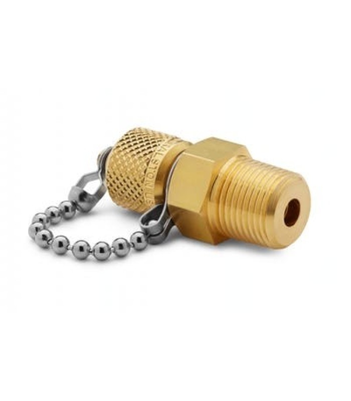 Ralston QTFT-3MB1 QTM x 3/8in MNPT Fitting with Check Valve + Cap and Chain