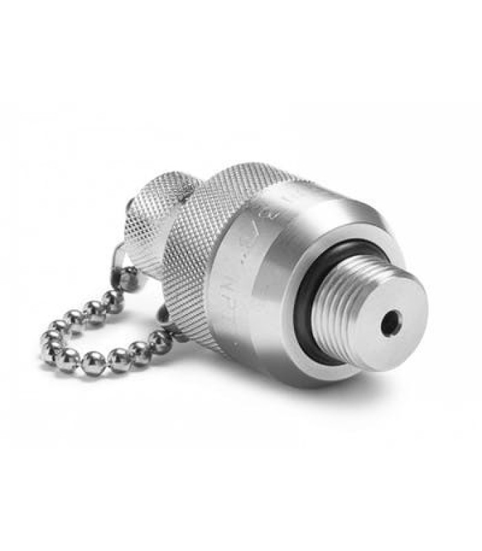Ralston QTFT-3MS0-QD QTM x 3/8in MNPT quick-connect Fitting with Cap and Chain