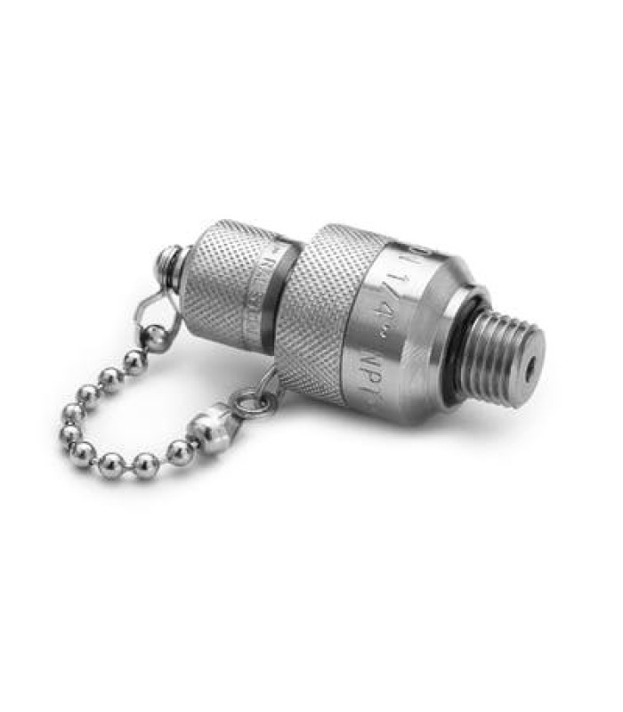 Ralston QTFT-2MS0-QD QTM x 1/4in MNPT Quick-Connect Fitting with Cap and Chain