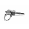 Ralston QTFT-EHS0 DP Transmitter Adapter QTM to M8 x 1.25 Male Bleed Plug with Cap and Chain