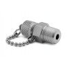 Ralston QTFT-3MS1 QT Male x 3/8in MNPT Fitting with Check Valve + Cap and Chain