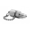 Ralston QTFT-2MS0-MP QTM x 7/16in-20 Medium Pressure Male Fitting with Cap and Chain