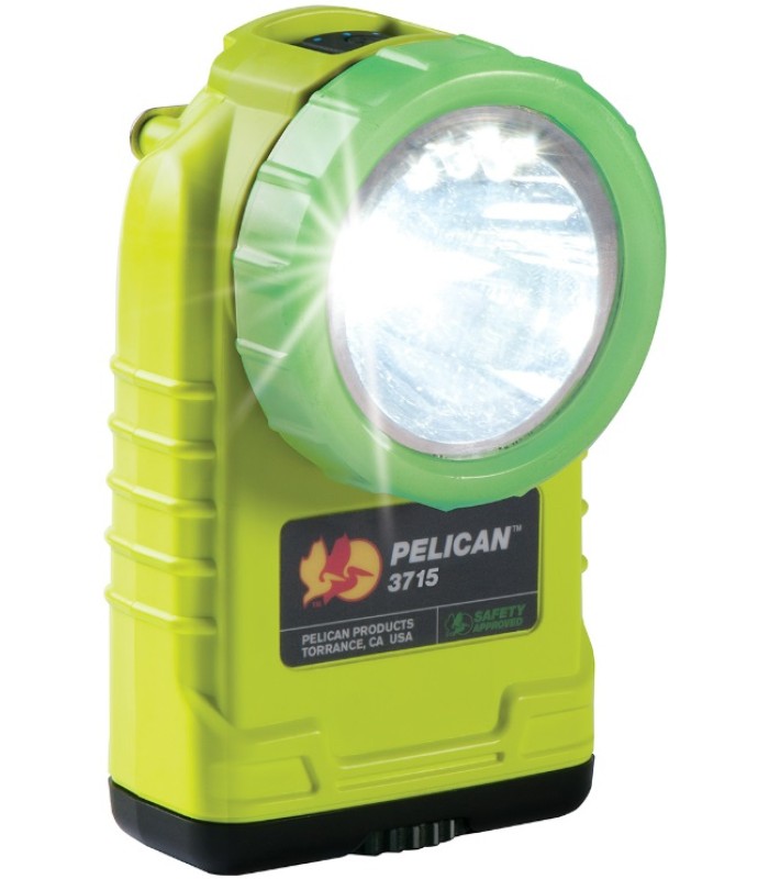 Pelican 3715PL Photoluminescent Right Angle LED Torch (Yellow)