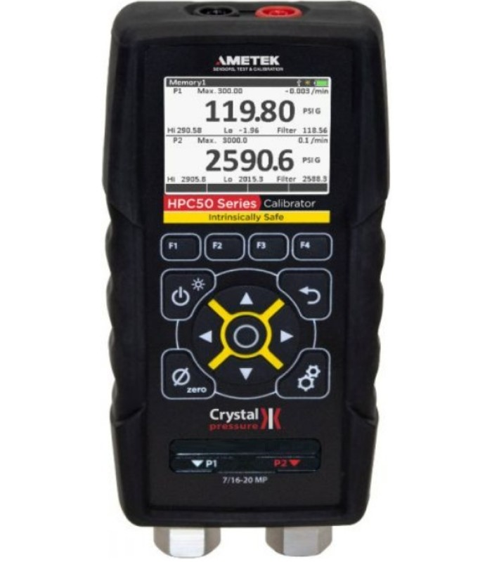 Crystal HPC52 Intrinsically Safe Dual Range Pressure / mA Calibrator