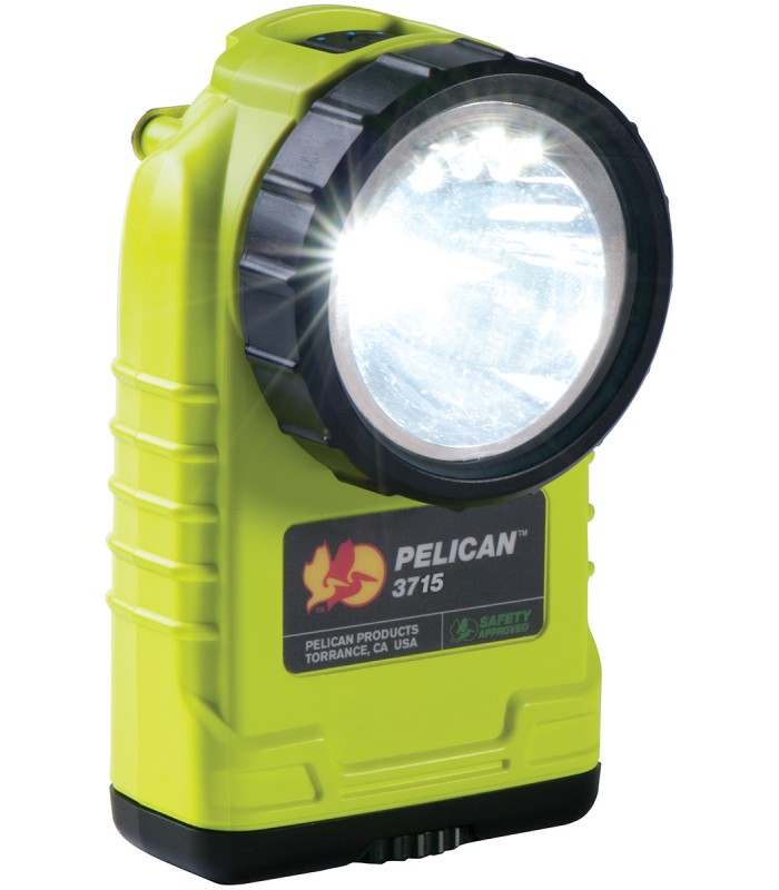 Pelican 3715 Right Angle LED Torch (Yellow)