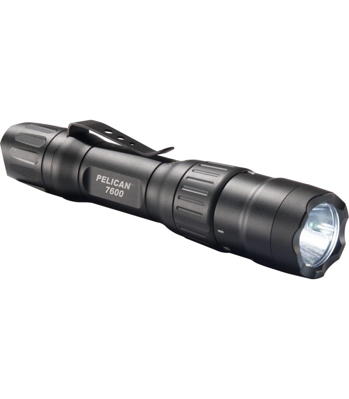 Pelican 7600 Tri-Colour Rechargeable LED Tactical Flashlight (Black)